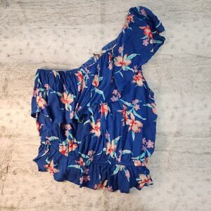 NWT American Eagle one shoulder flowy floral crop size XS